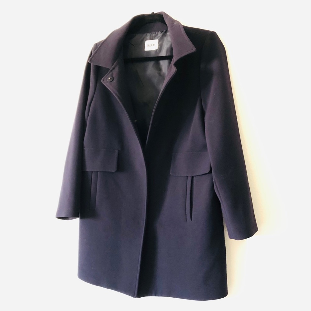 Coat jacket navy basic jackets outwear navyjacket